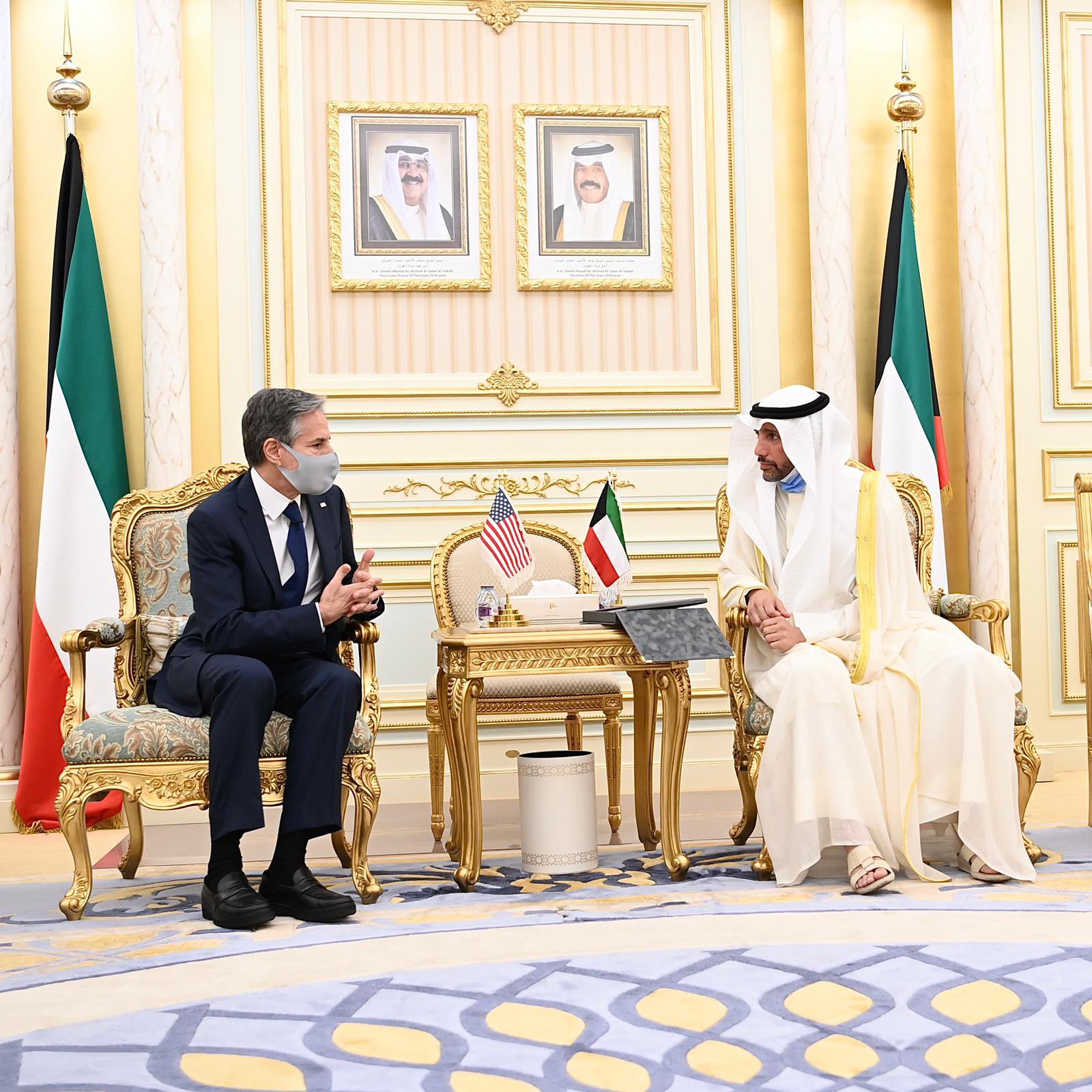 رئيس مجلس الأمة الكويتي يستقبل وزير الخارجية الأمريكي