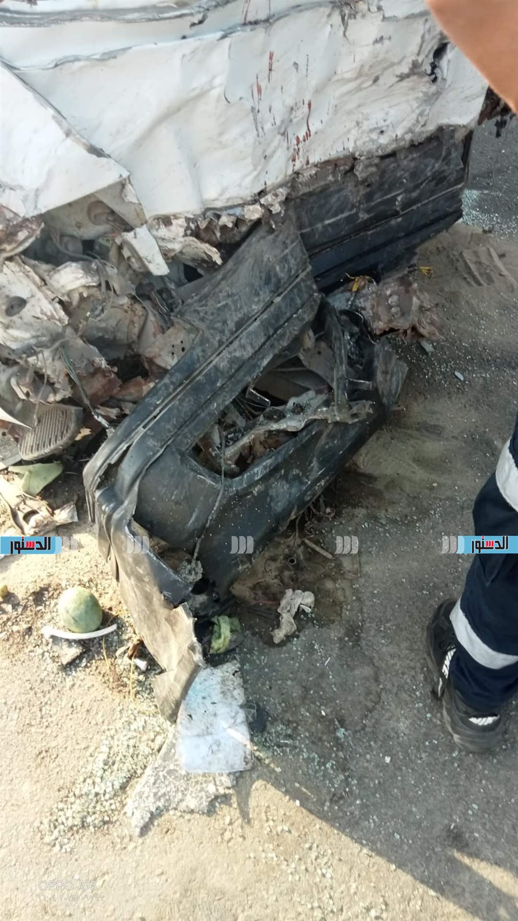 حادث تصادم 3 سيارات أعلى محور 30 يونيو ببورسعيد