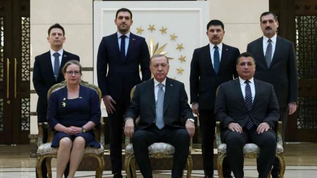 مراسم تقديم سفيرة إسرائيل أوراق اعتمادها إلى أردوغان 