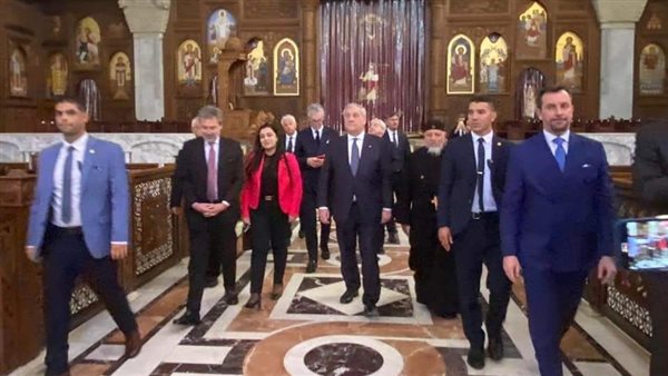 تفاصيل زيارة وزير الخارجية الإيطالي لكاتدرائية العباسية والكنيسة البطرسية